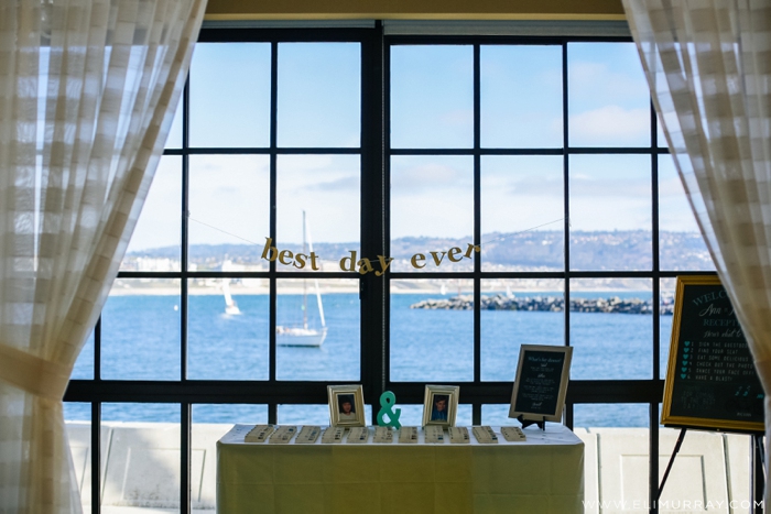 coastal view from wedding reception in Redondo Beach, CA