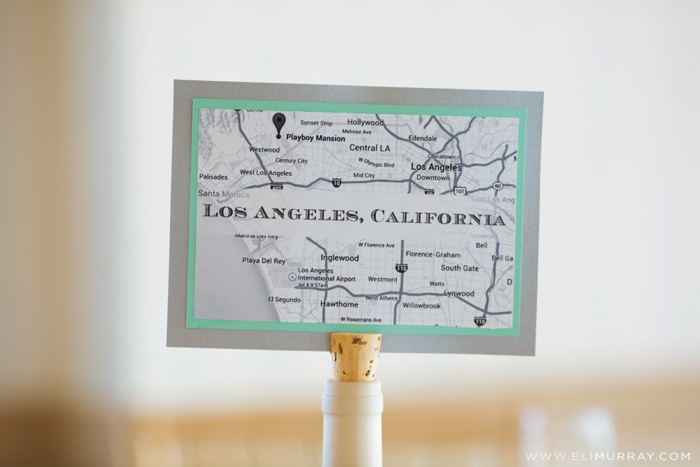 los angeles map wedding idea