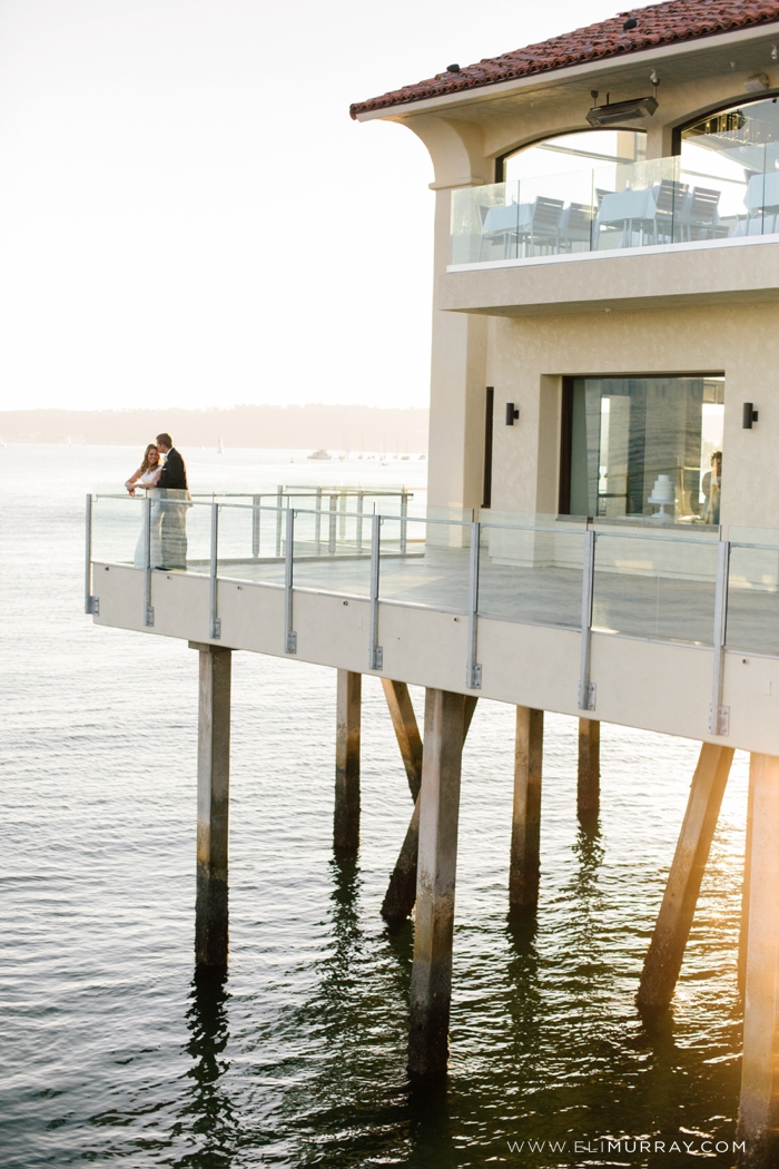 bride and groom portrait near san diego bay