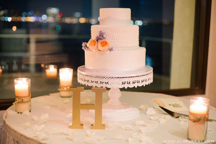 san diego bride and groom's wedding cake