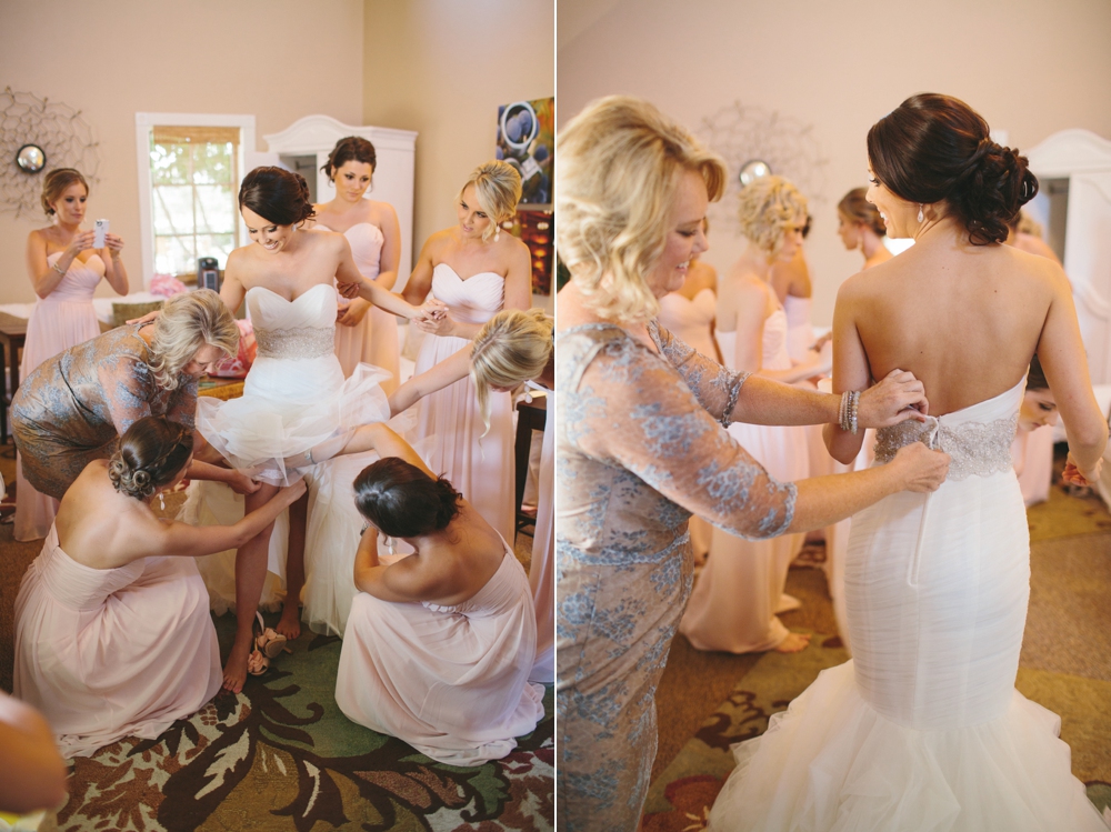 bride gets ready at ponte winery