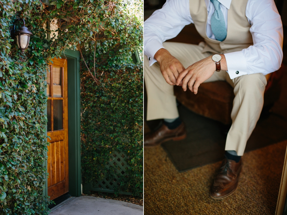 detail shot of groom at ponte winery