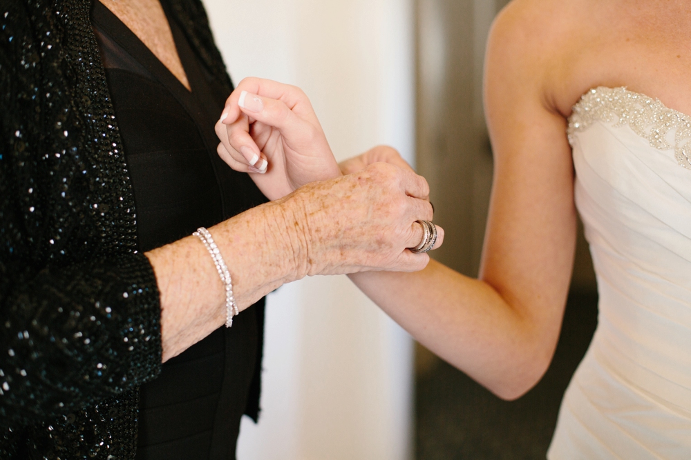 bride and mom