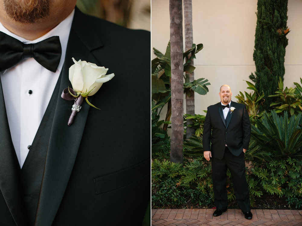 Groom details black bow tie 