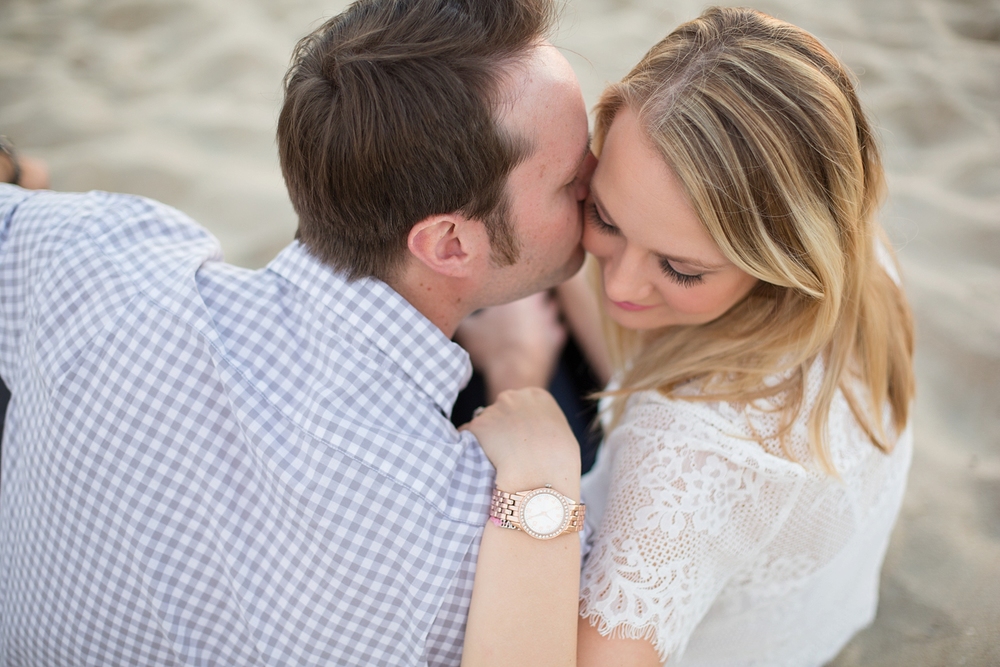 Intimate photo of engaged couple