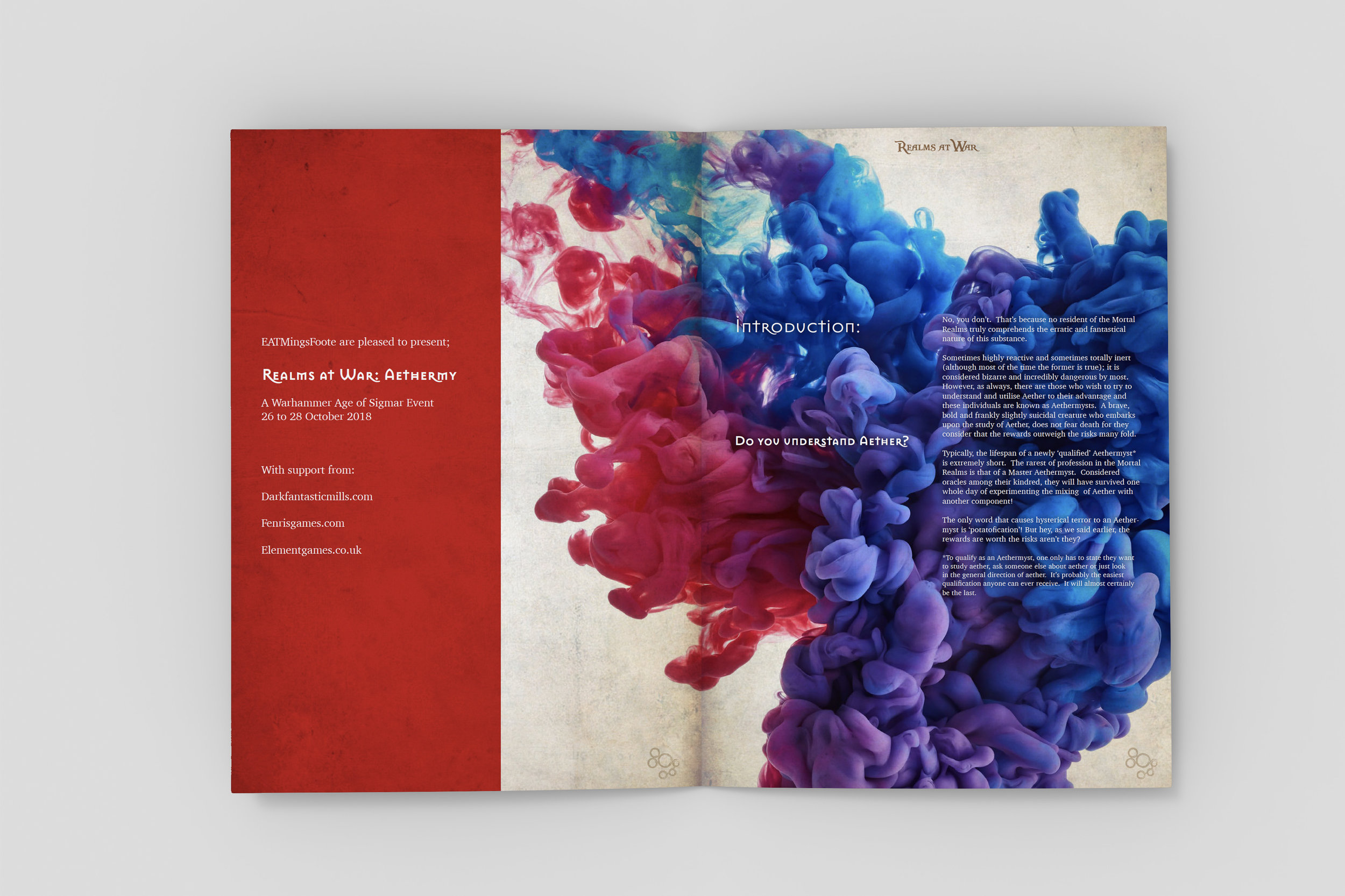 Design, layout and publication of event rules pack