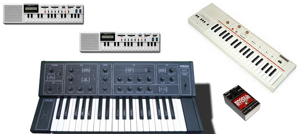 My first analogue equipment set up as a teenager- 2 x Cassio VL-1, Cassio MT40, Yamaha CS5 and a Small Stone phase shifter! Happy days! :)