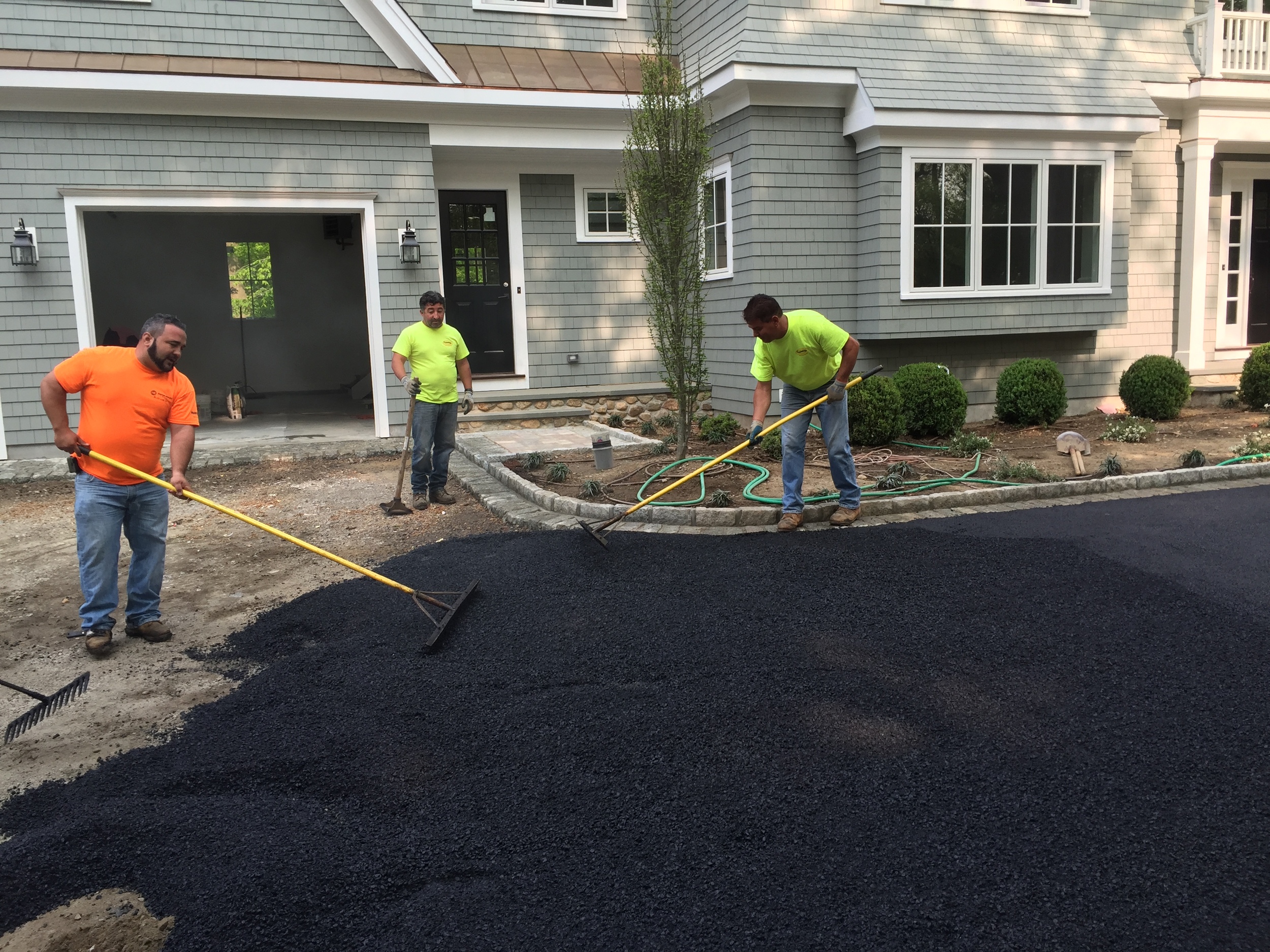 Asphalt Driveway with Belgium Block Curb and Gutter - Darien, CT