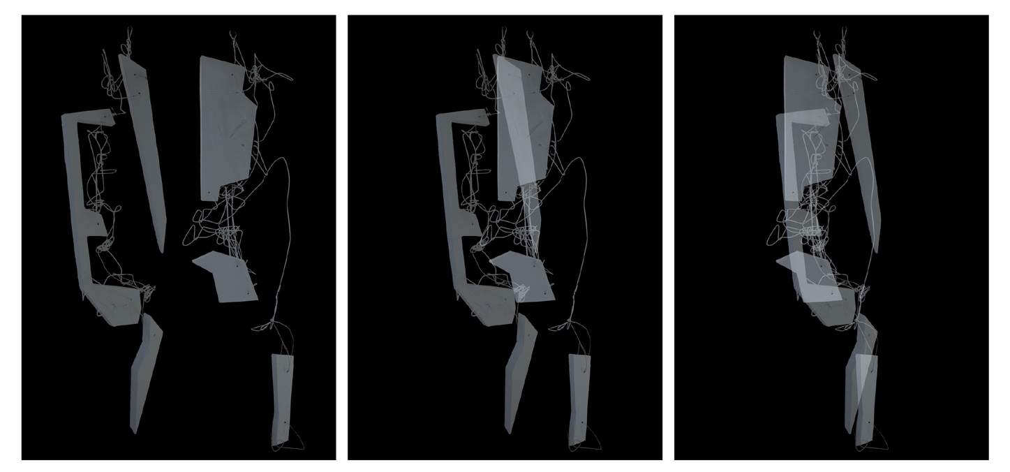 Architectons - Right eye and left eye drawings of a door is overlapping. The similarity in the juxtaposition reveals a marked difference in the perception of the two eyes.