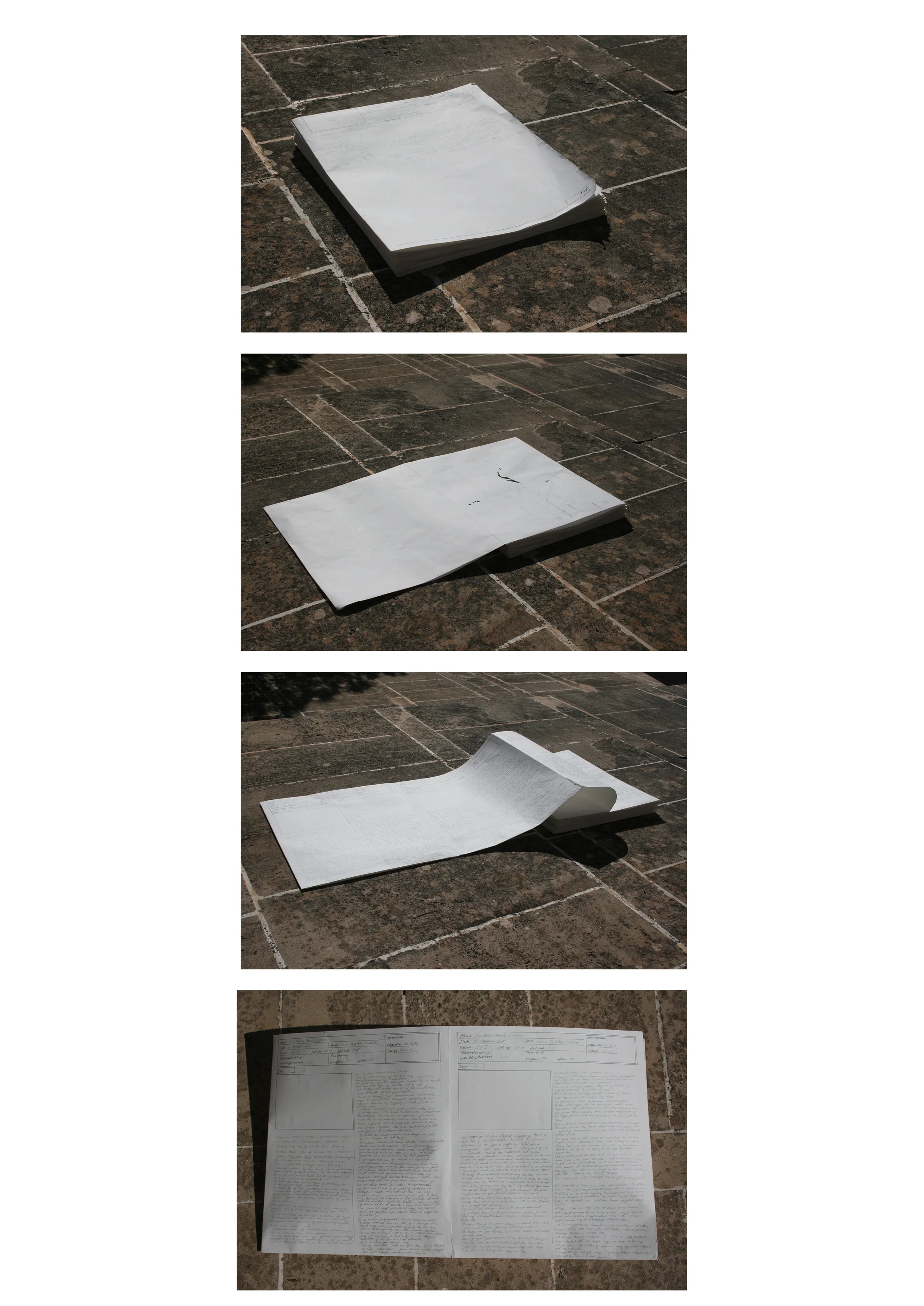 Folded Diary - opens from one side 