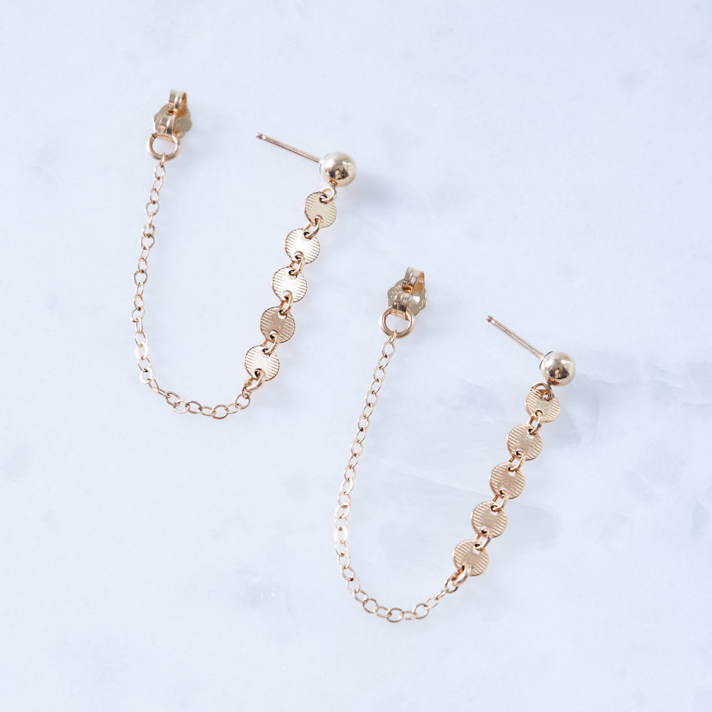 Endless Moon Stud Hoops