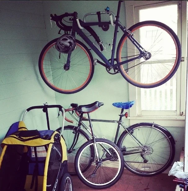 Crosby up top, Volpe underneath, 24" unicycle for scale. 
