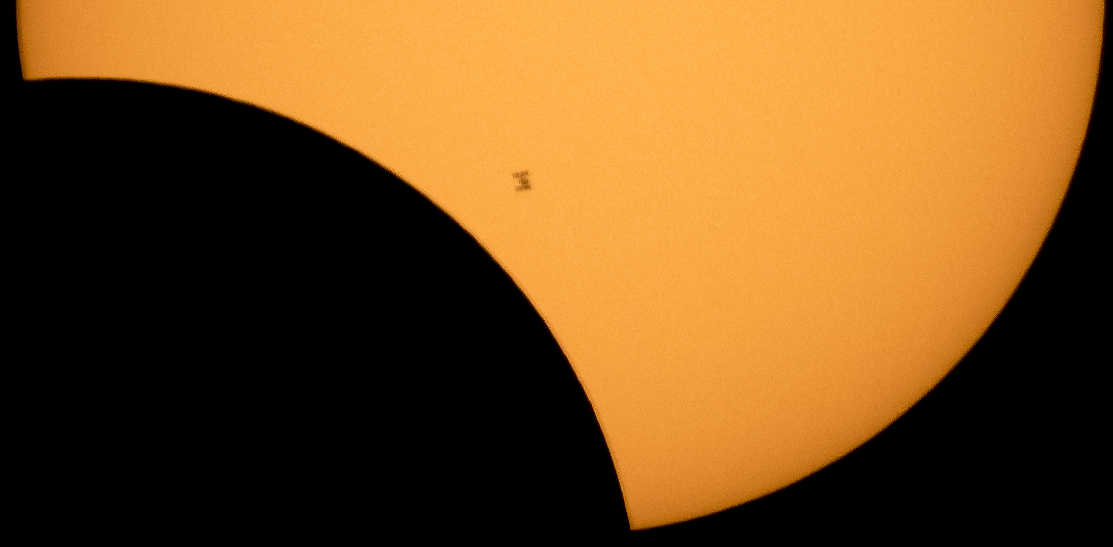 ISS Solar Transit During Eclipse