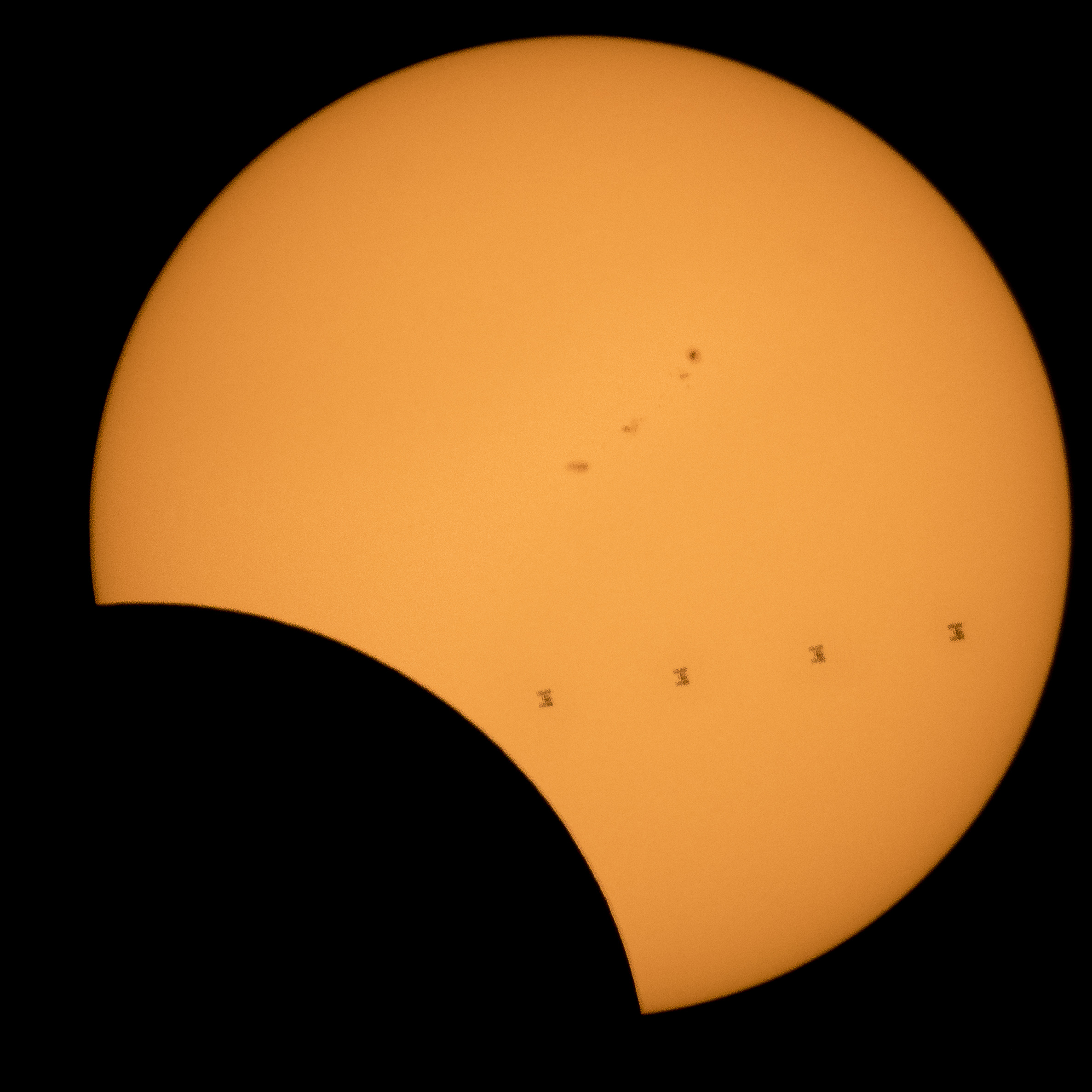 ISS Solar Transit Montage - Eclipse
