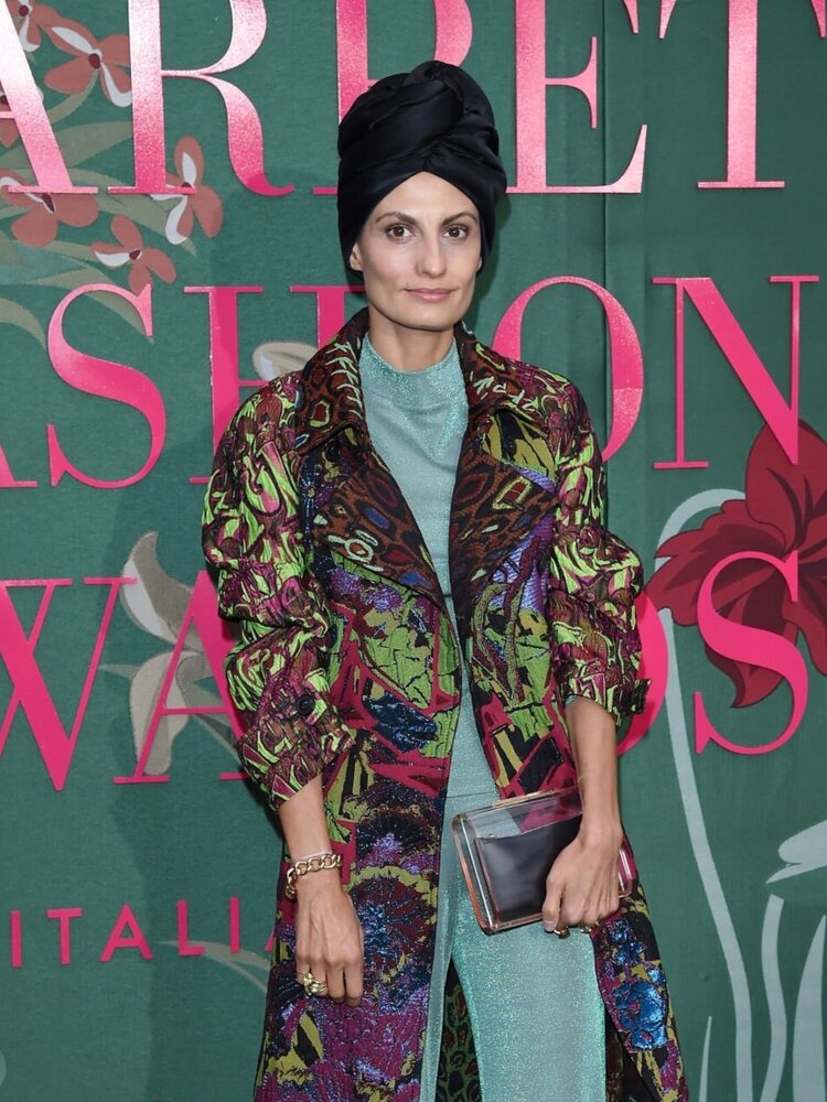 Helen Nonini with the ODP Toscano Clutch at the Green Carpet Awards in Milan