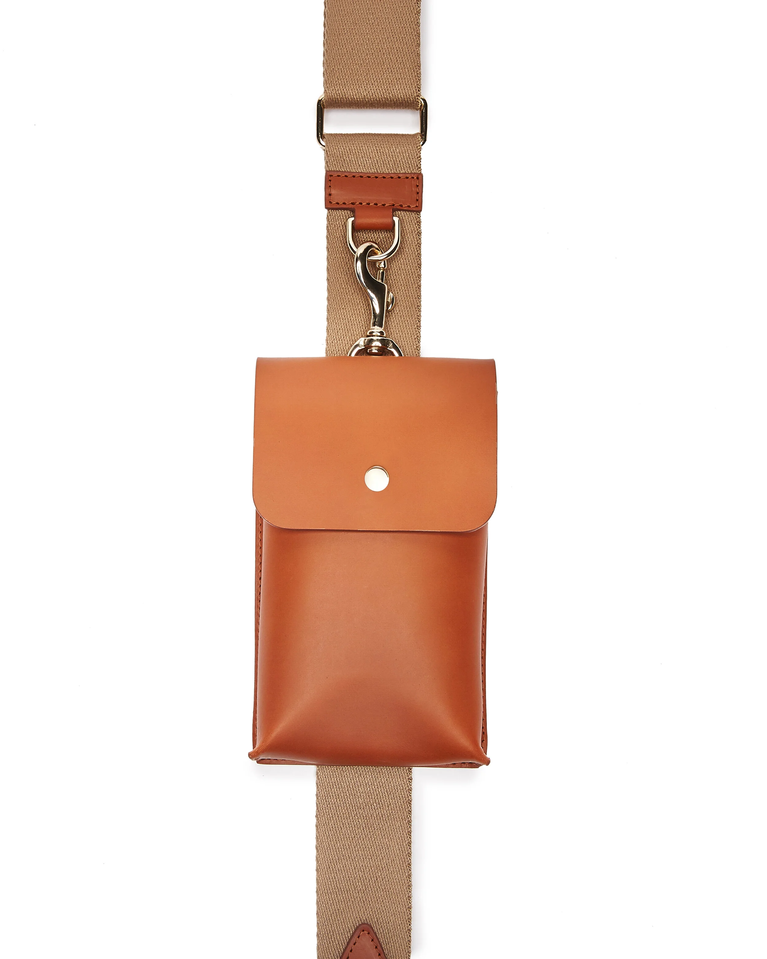 leather phone pouch with strap