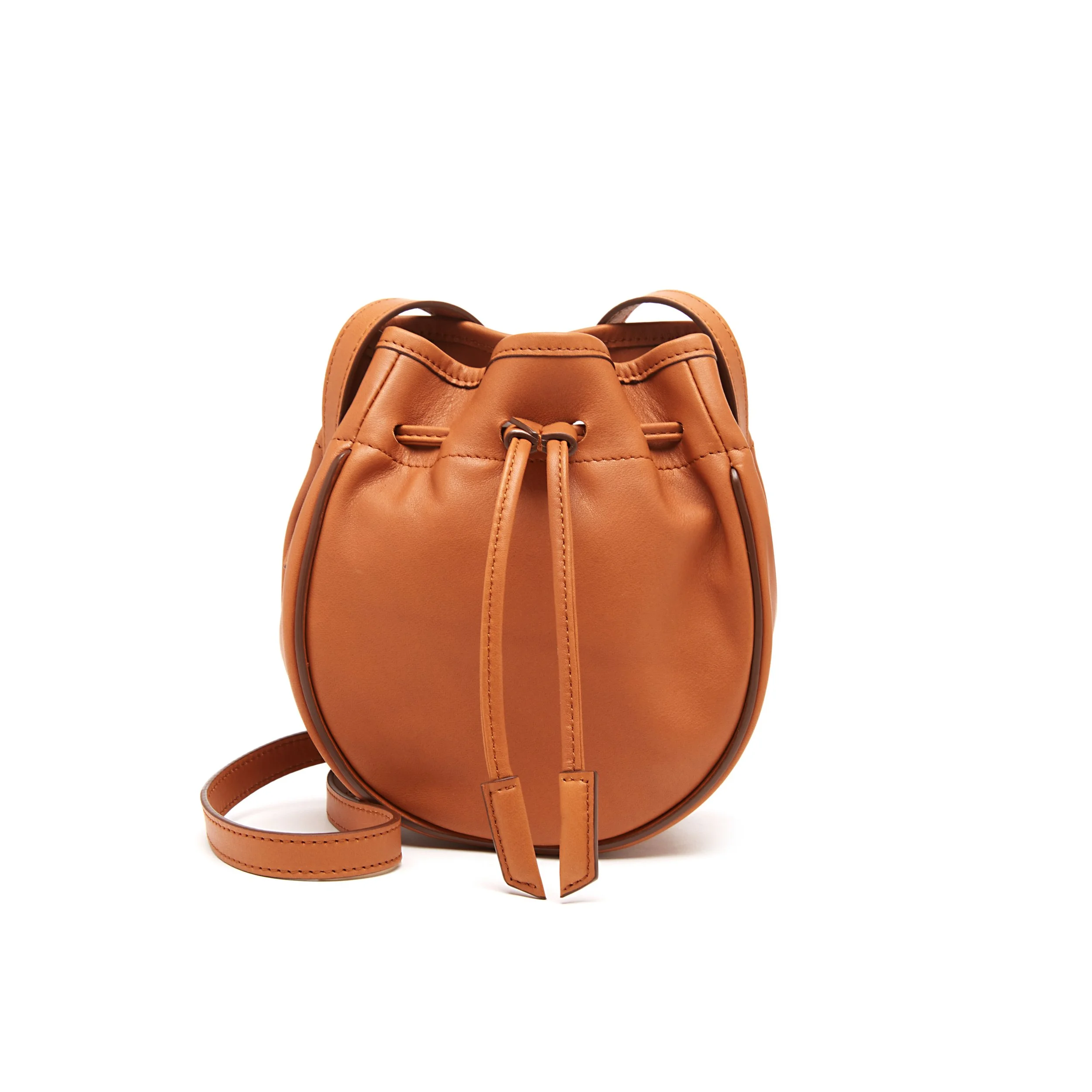 small tan leather bag