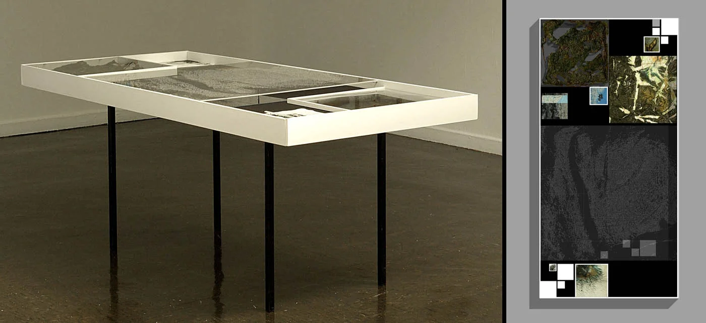 "Chart table" / 2011 / mixed media / 102x205cm
