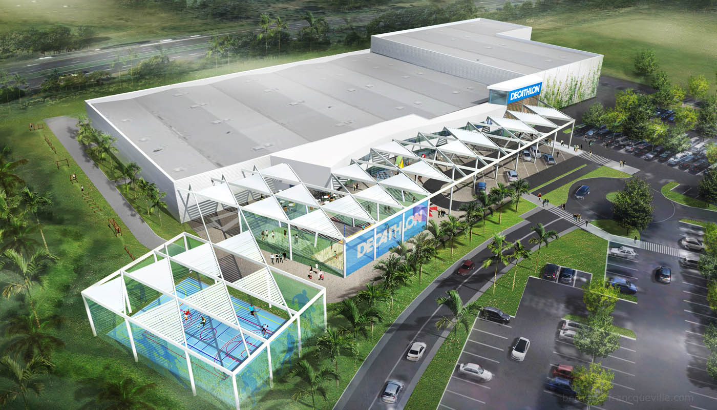 DECATHLON sport brand - extension of an existing store - concept sketch 2015