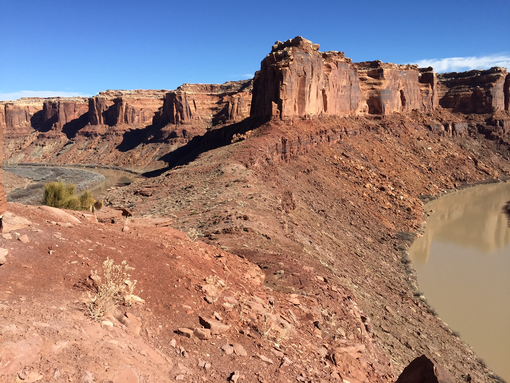 Made it to the saddle.