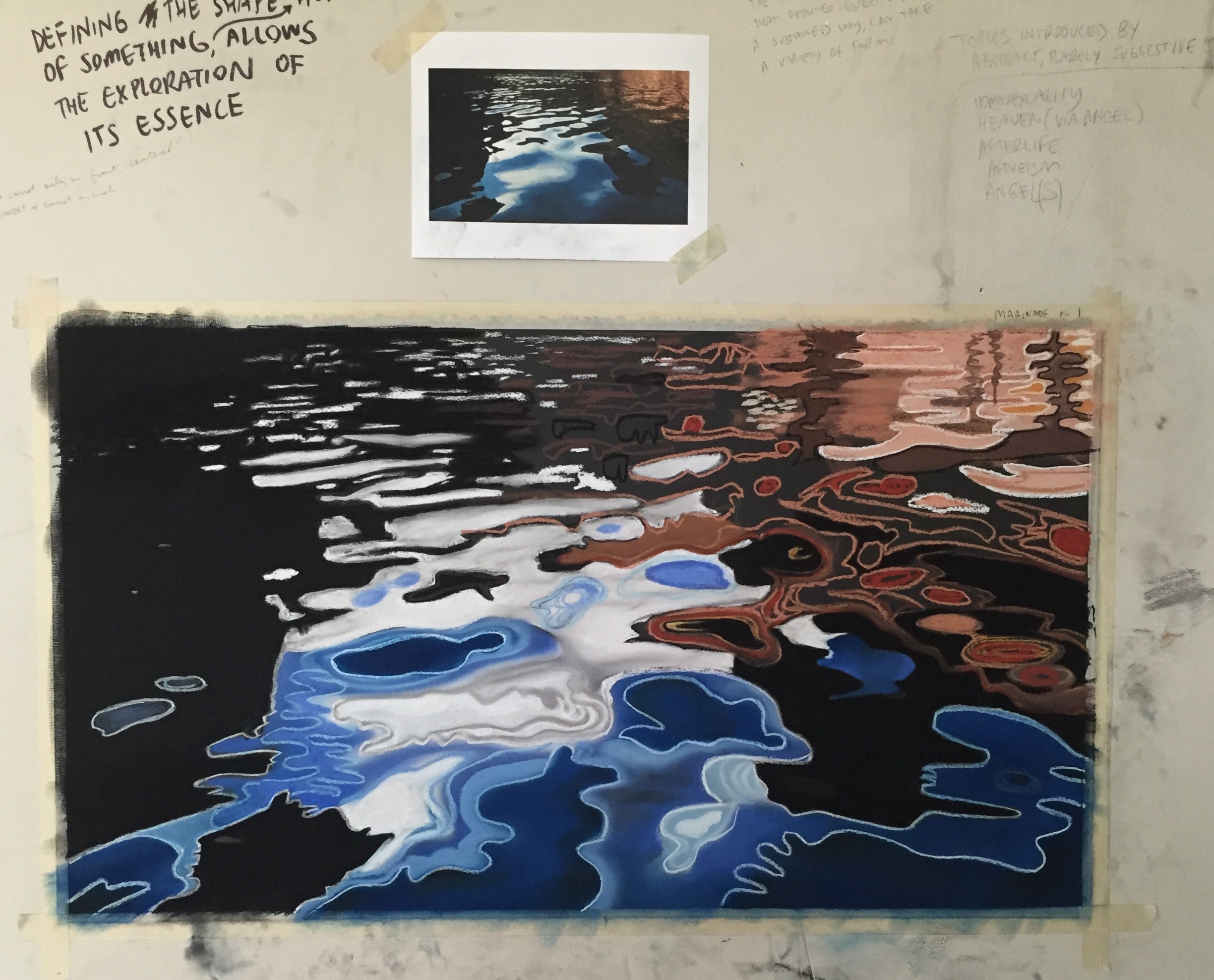 A work in progress; working title: Marinade No. 1 - 28" wide x 16" high