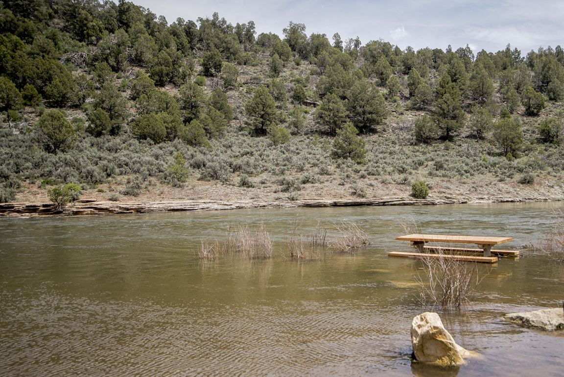 High water at the Bradfield Bridge put-in on the Dolores River (May, 2017) — © Matthew Vogt Photography