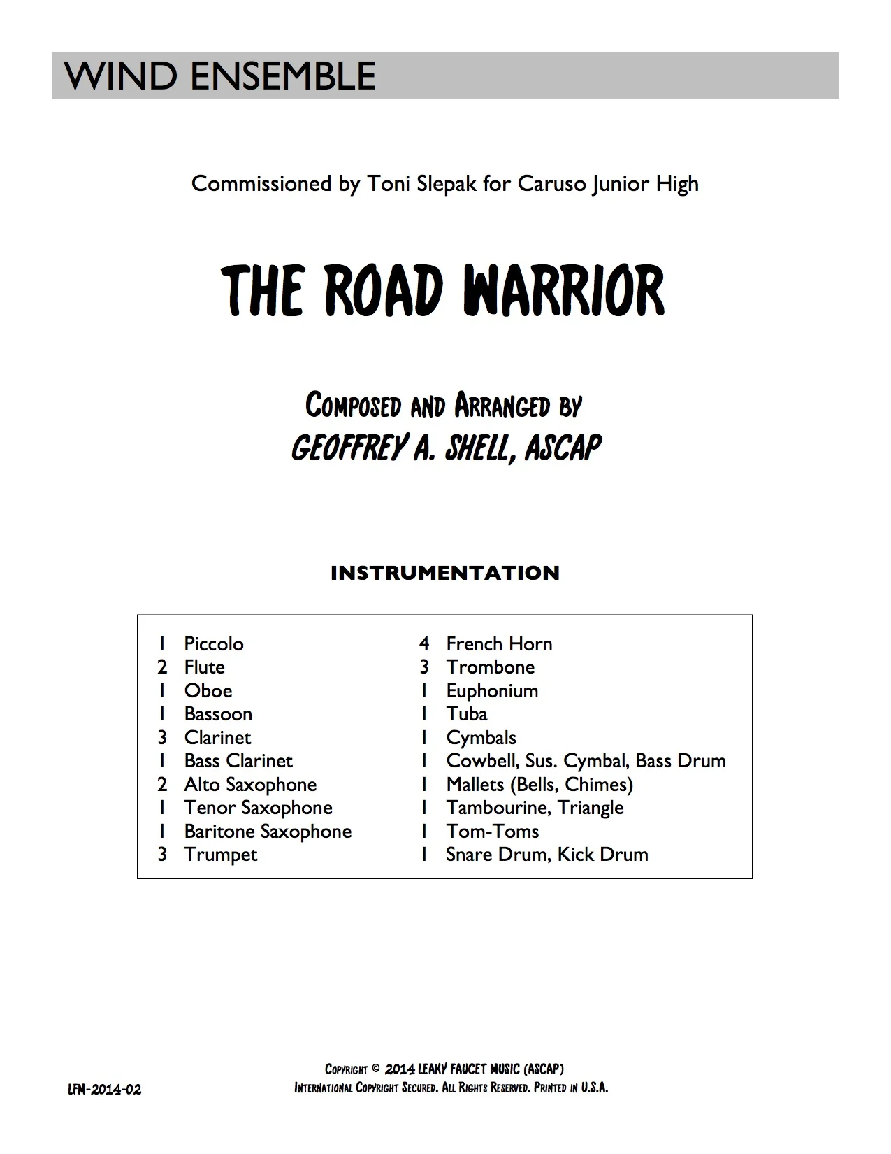 The Road Warrior - Full Score