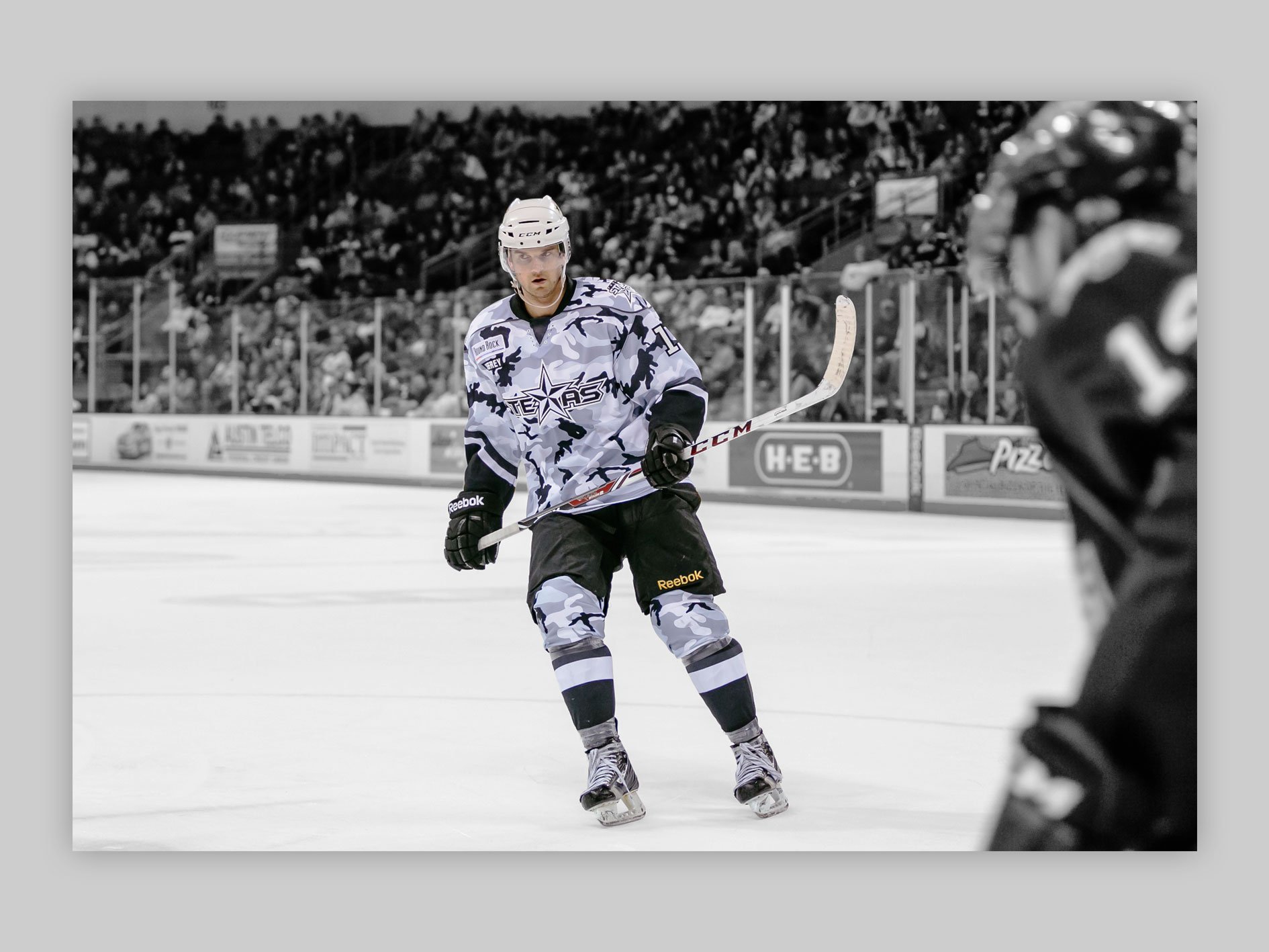  Military Appreciation Weekend specialty jersey, featuring black and white camouflage. 