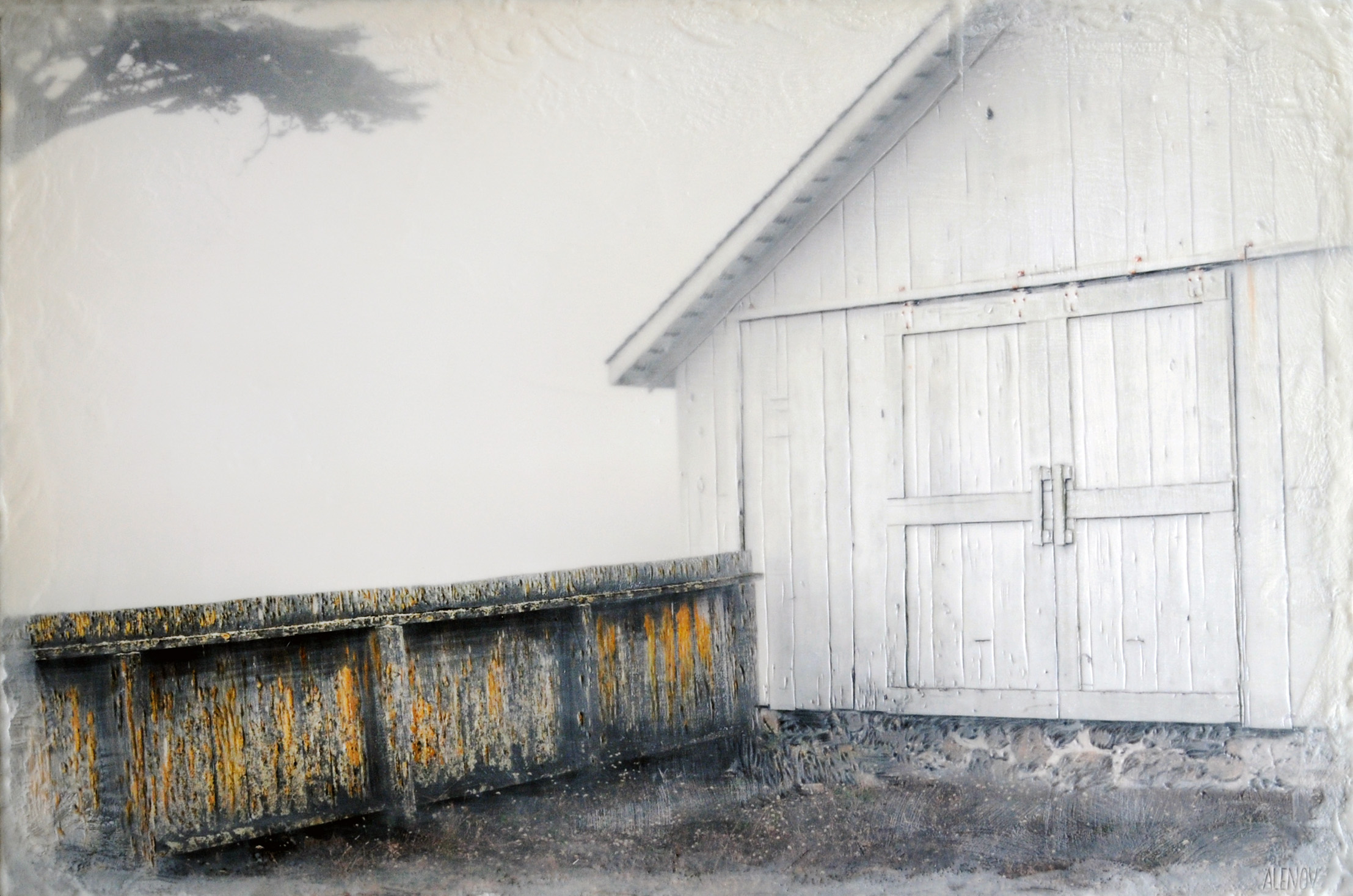 Lichen Fence   (20x30)