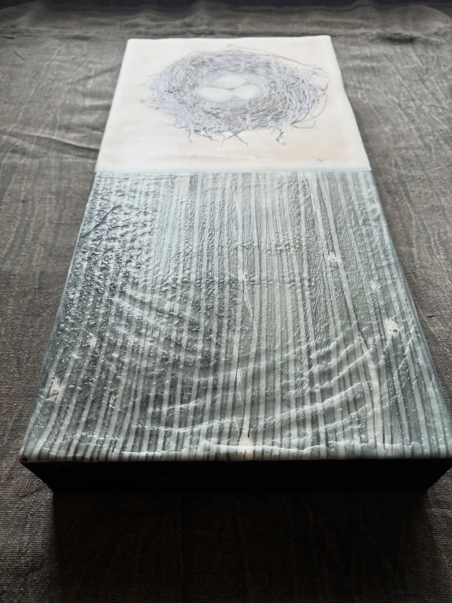 Two new pieces using photography, encaustic medium, oil paint print and charcoal with yakisugi wood edges. 

#encausticphotography #mnartist #encaustic #mixedmedia