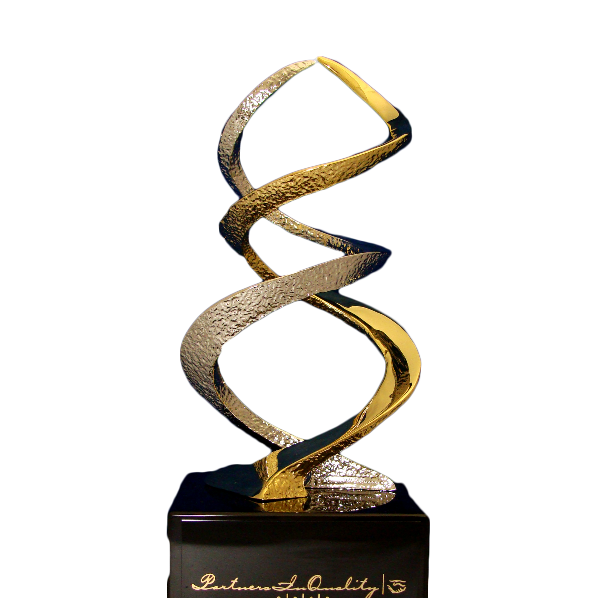  Dimpled Bronze Finish with Gold-Plated Accents