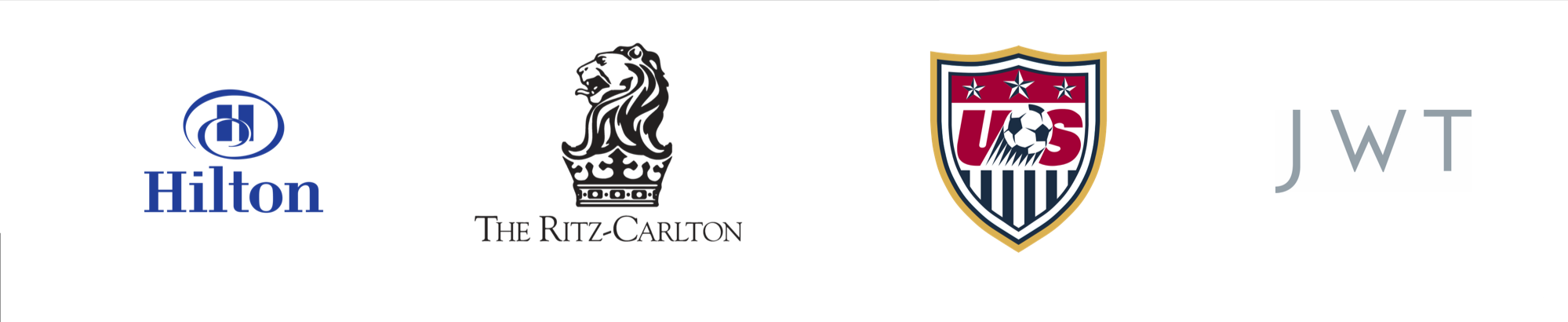 Hilton, Ritz-Carlton and JWT logos