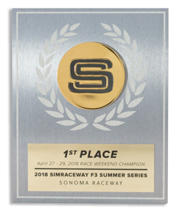 Simraceway F3 summer series award