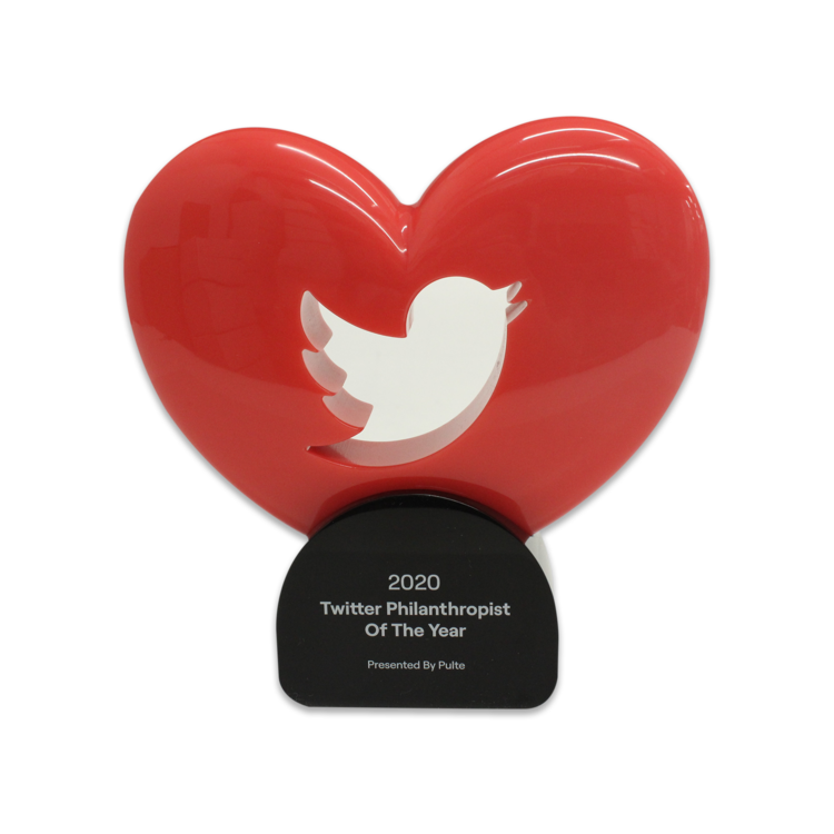 Twitter heart award