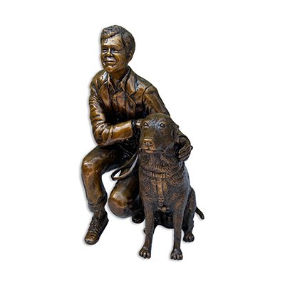 Man and dog sculpture award
