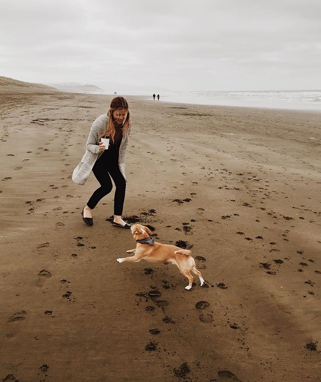 good morning spent playing on the beach with these two ๐