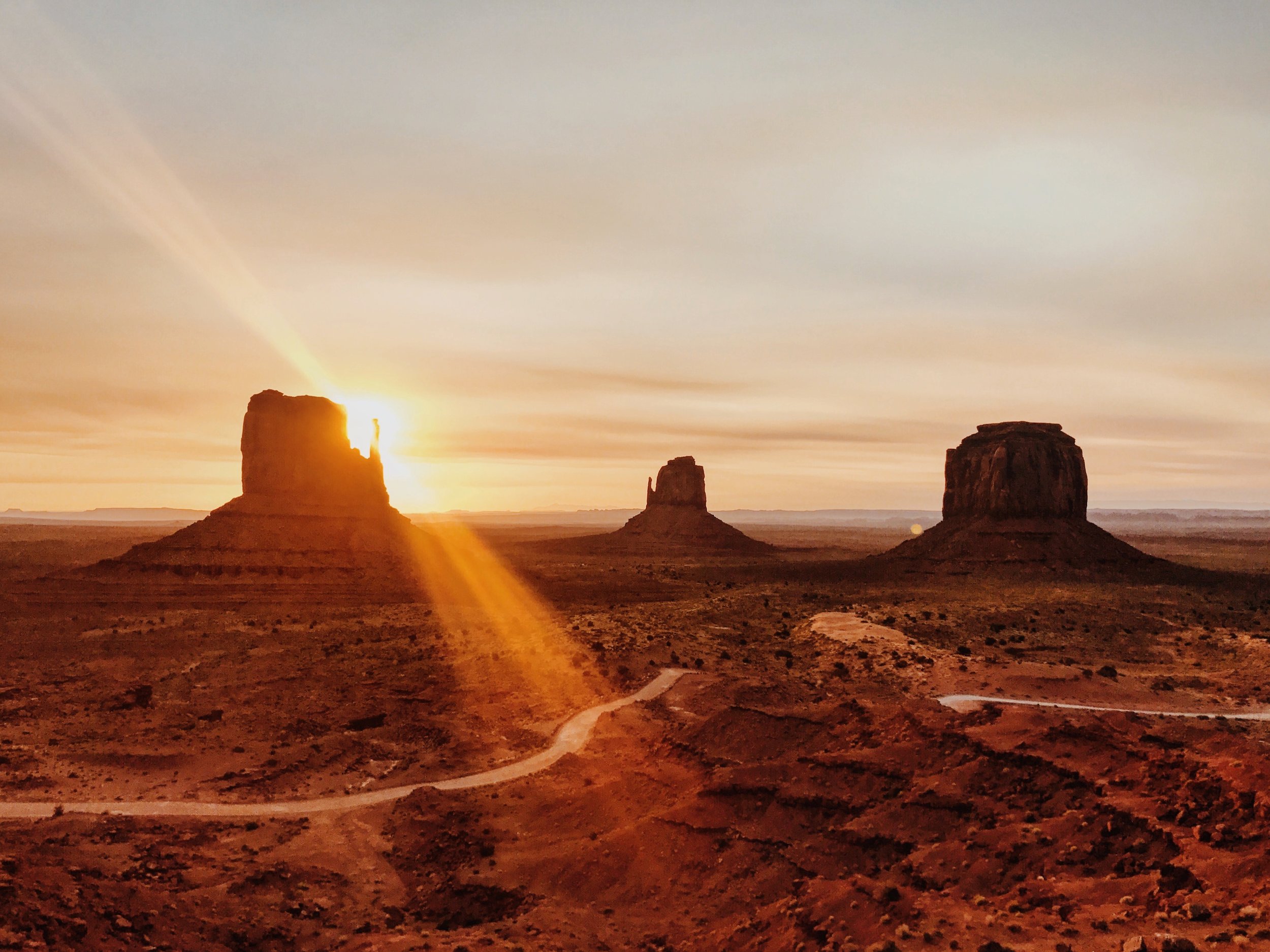 The last time I visited Monument Valley I felt it in my bones the beautiful and sacred energy this place holds. That I am lucky that I get to visit and witness this. Coming back was just as powerful. Antrom Kury woke up at sunrise and captured one of the most beautiful images of the trip. I find myself scrolling though photos and always stopping at this one. I love it. 