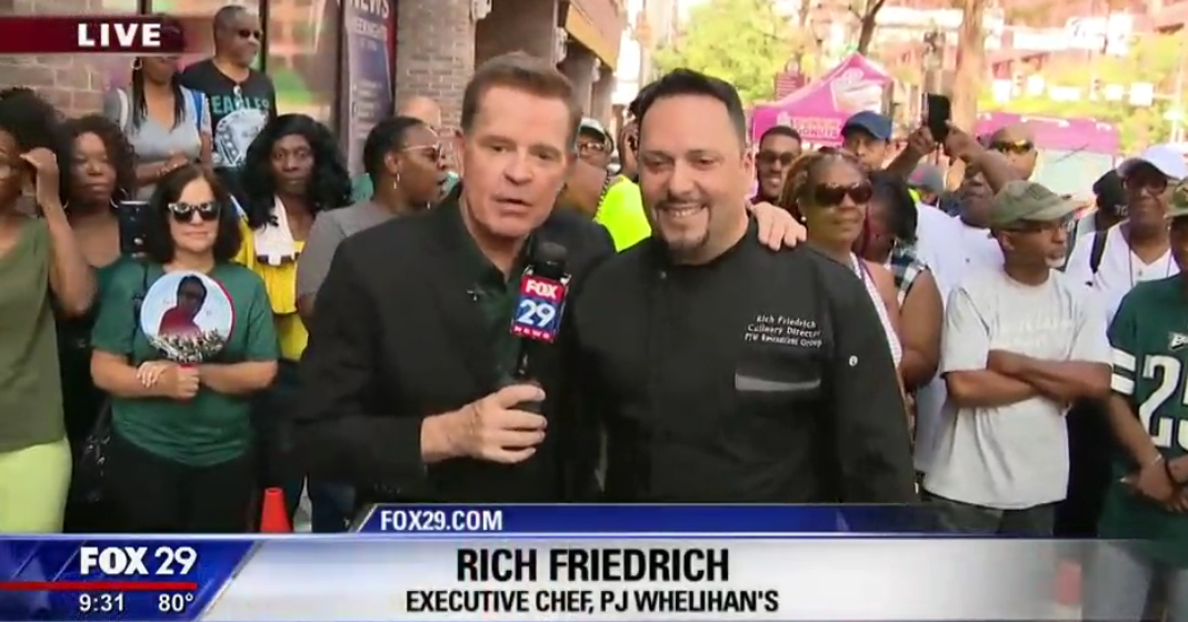 Fox 29’s Mike Jerrick catches up with Rich Friedrich, Executive Chef of P.J. Whelihan’s to discuss the best tailgate food found at P.J. Whelihan’s