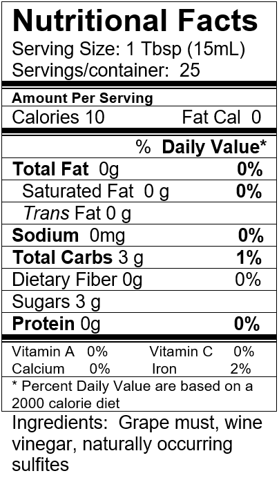 Traditional Balsamic Condimento Ingredient and Nutrition Info.PNG