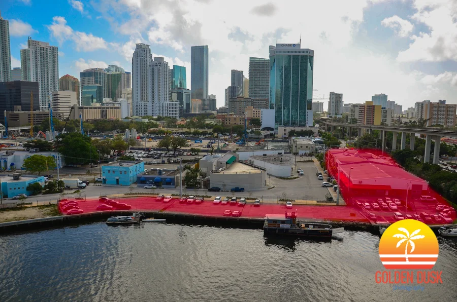 Prime Waterfront Land For Sale Waterside at Brickell — Golden Dusk