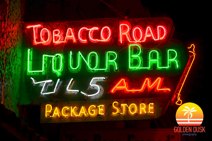 Tobacco Road Sign 2 (Night)