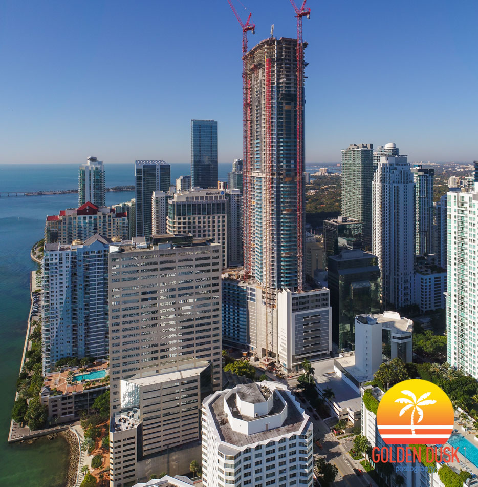 Views From The Tallest Building In Miami Panorama Tower — Golden Dusk
