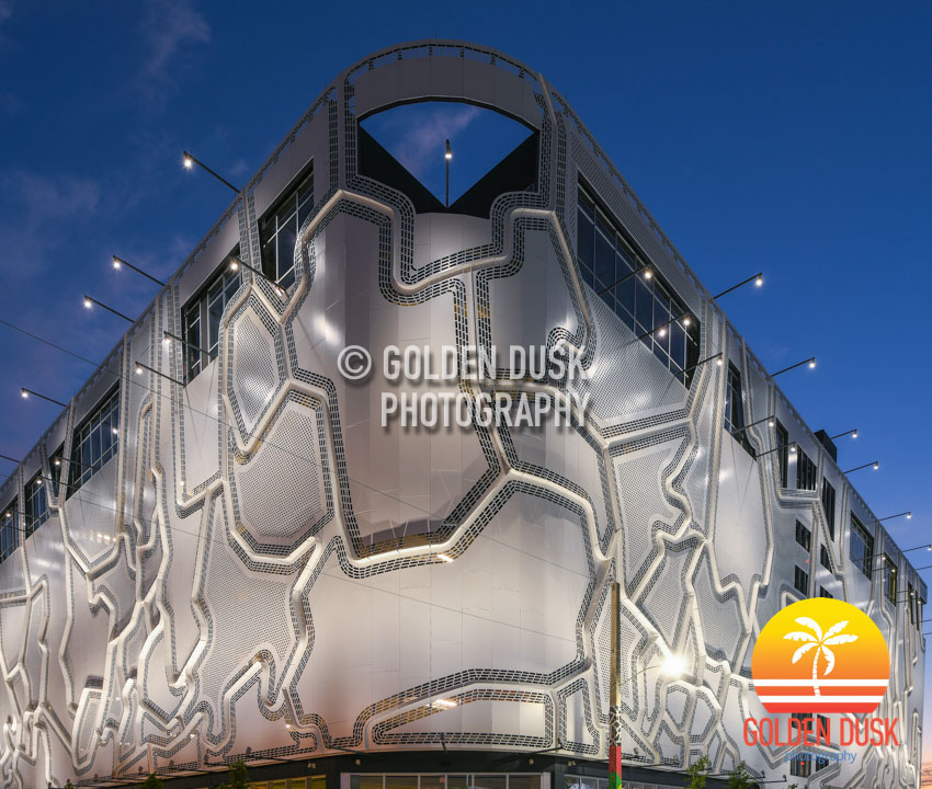 Photos Of The Design District Museum Garage At Night — Golden Dusk  Photography