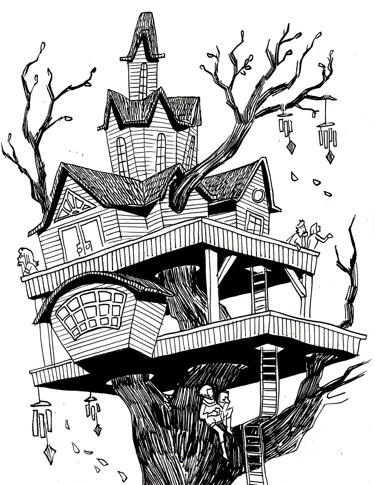 Treehouse Postcard Design