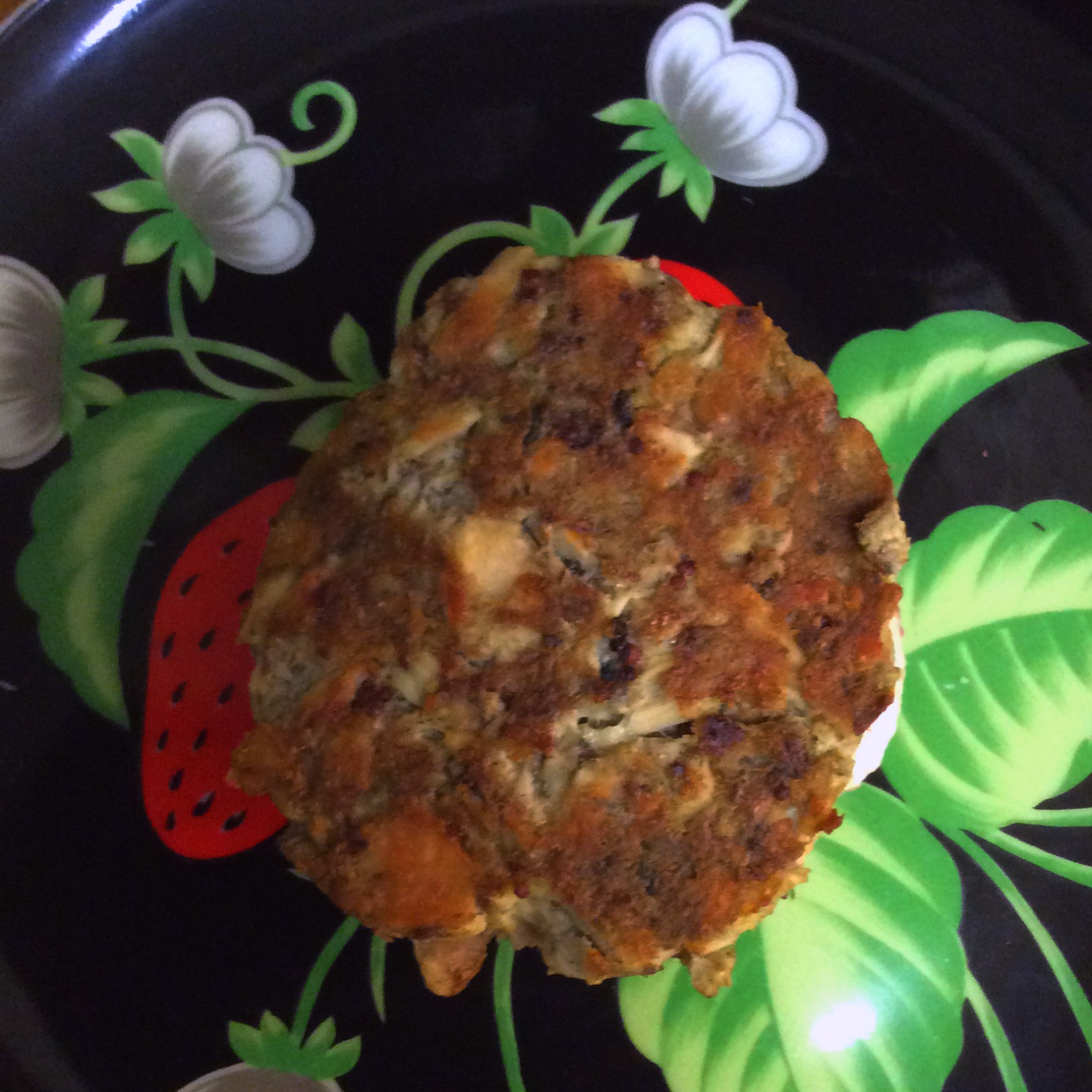 Step 4: Tuna, anchovy & black-eyed pea burger.