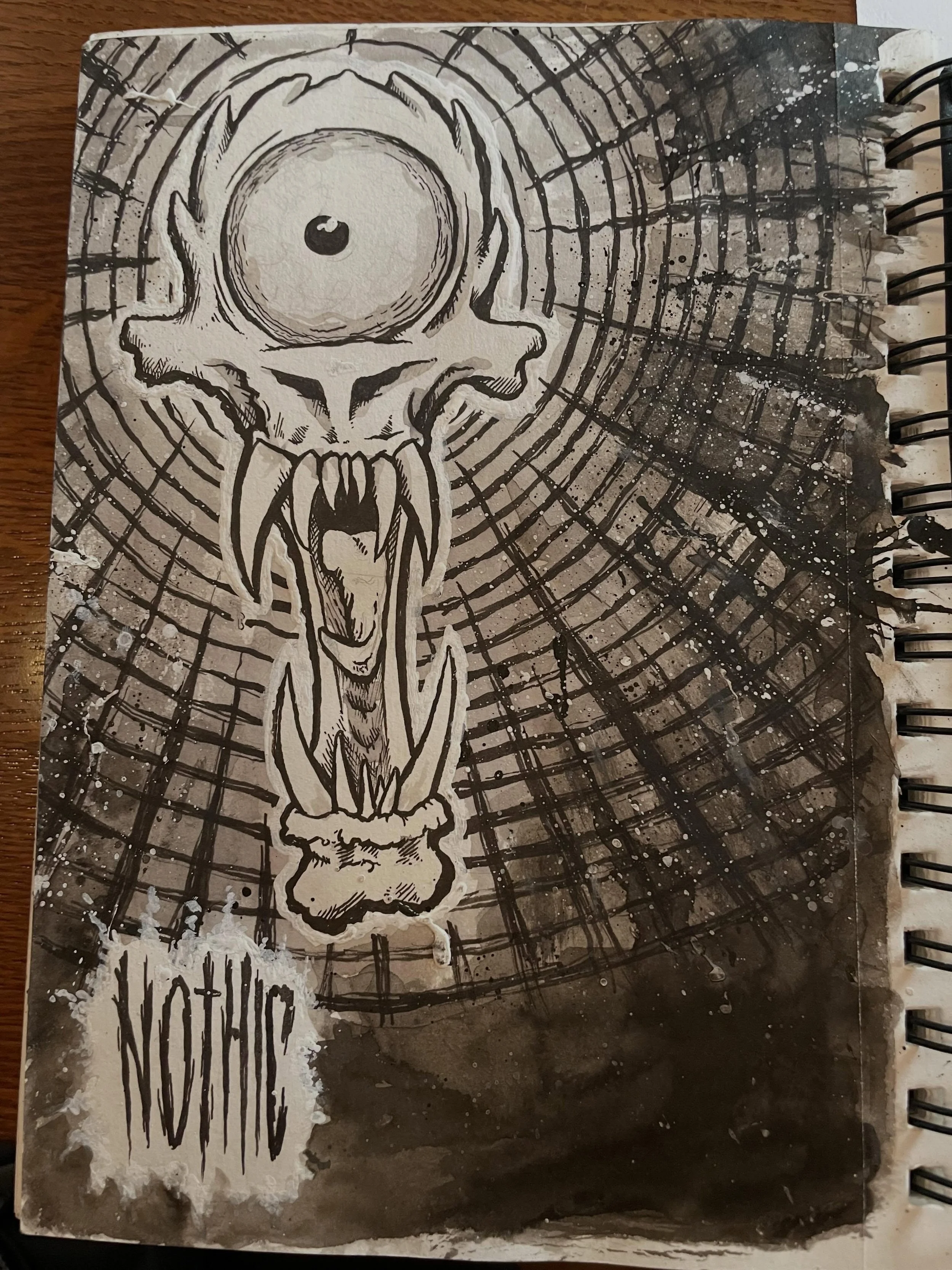 Sketch of one of my favorite monsters &mdash; old wizards driven mad by forbidden knowledge.