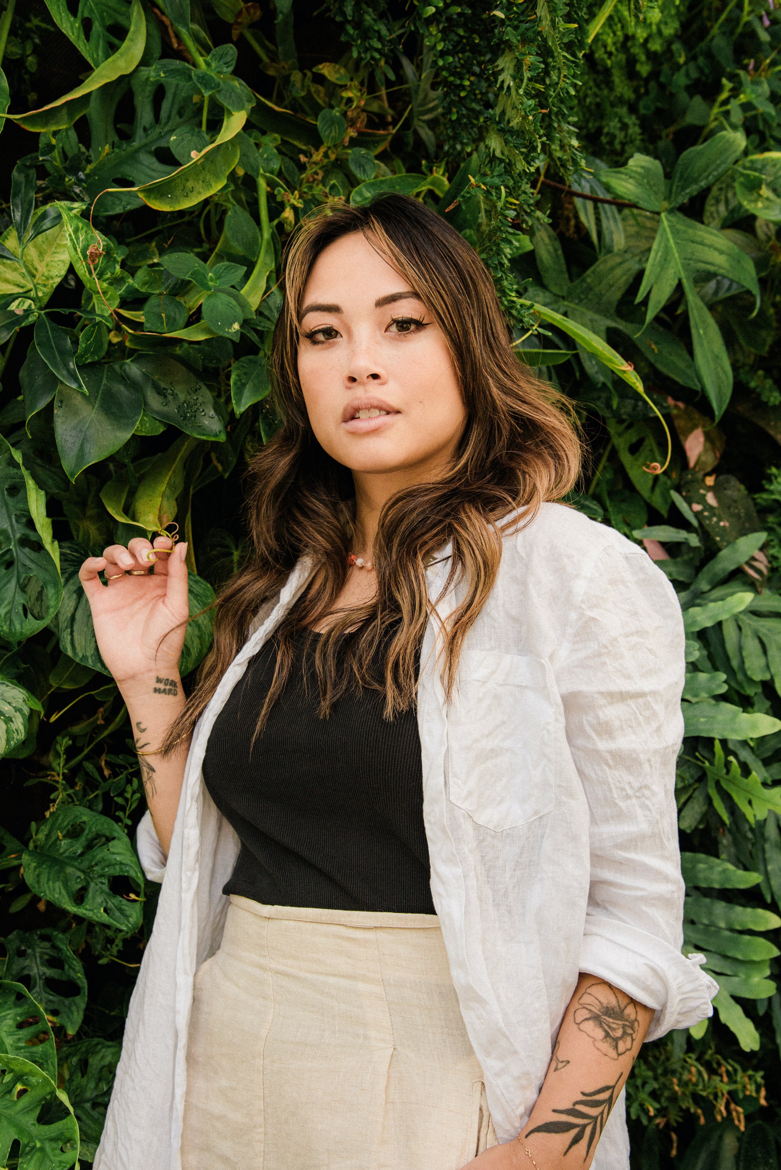 Portrait with Plants-Inside Wright Park Conservatory