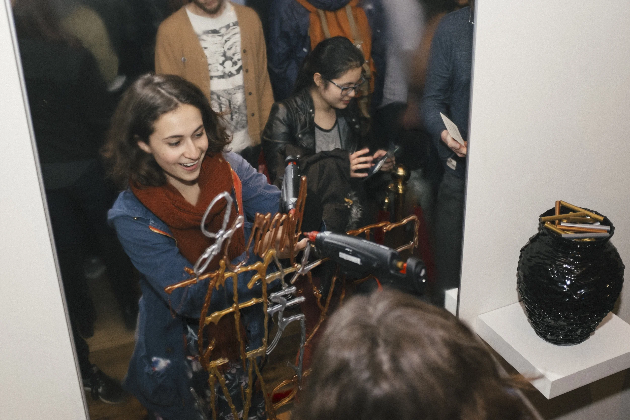 "Name Dropping" Interactive Sculpture by Tanner Bowman & Rick Valicenti/3st Typeforce 7 , Co-Prosperity Sphere , February 2016
