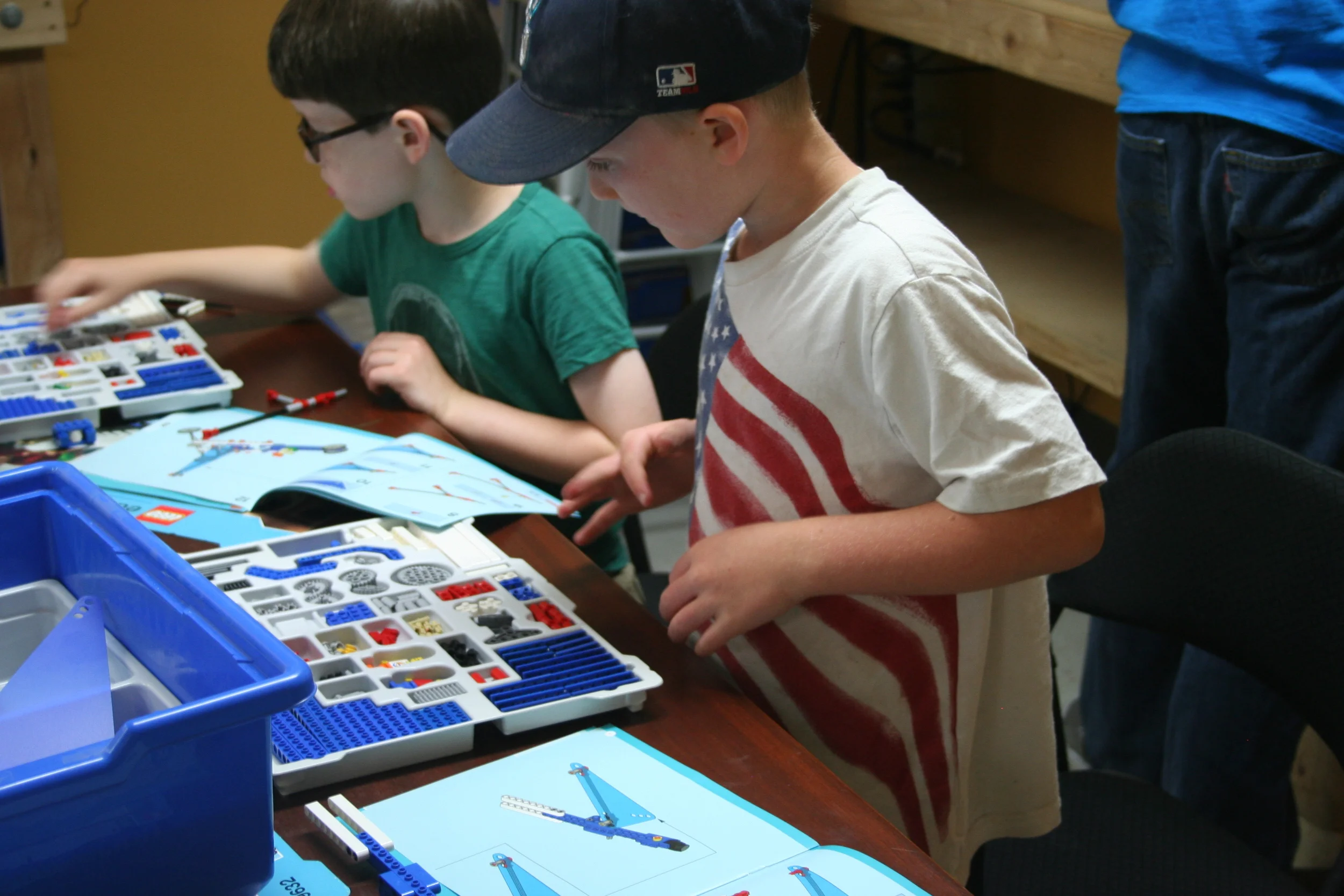  Our Makers plan and problem-solve their way through an intense LEGO Mechanisms build. 