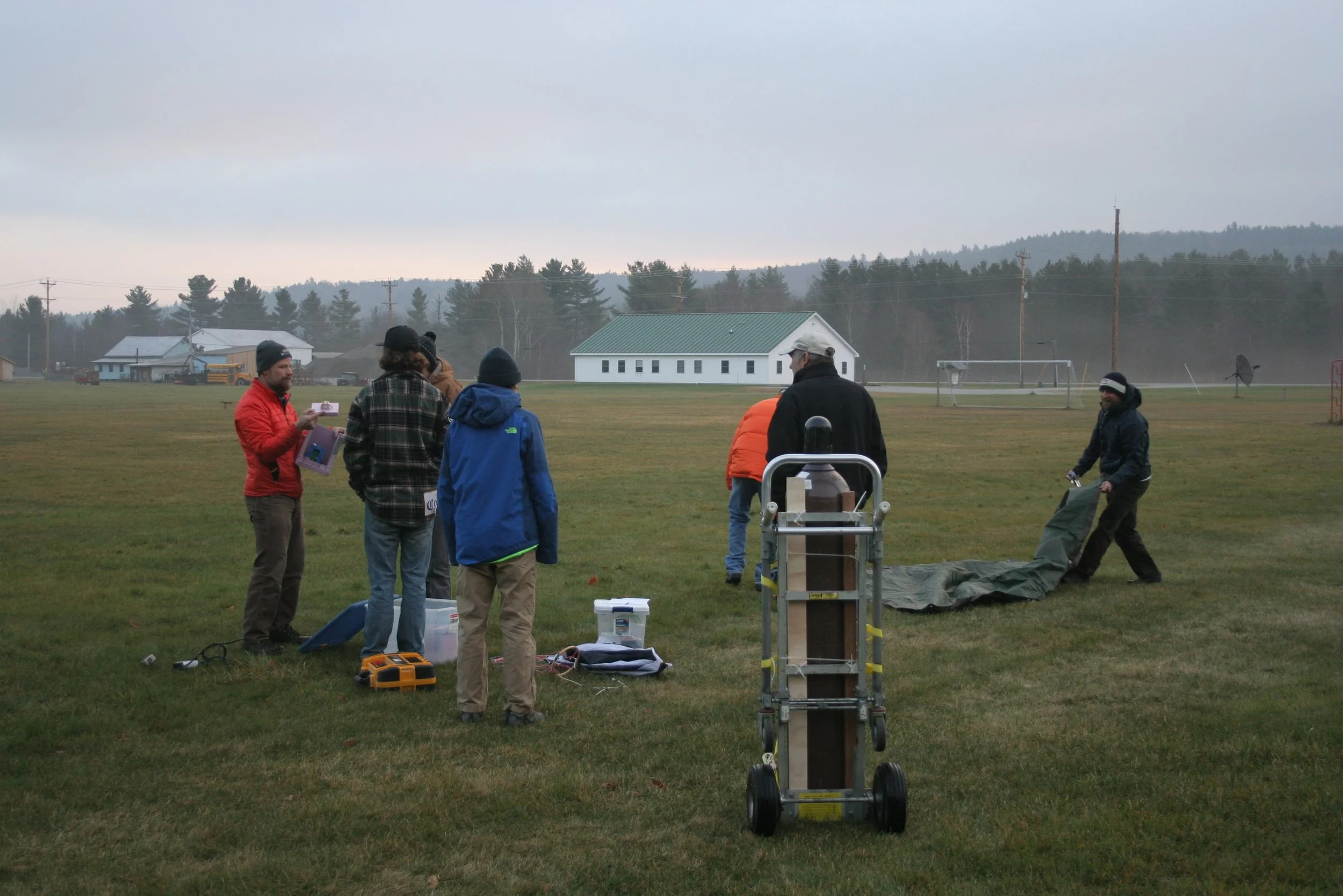 Setting up the launch pad.